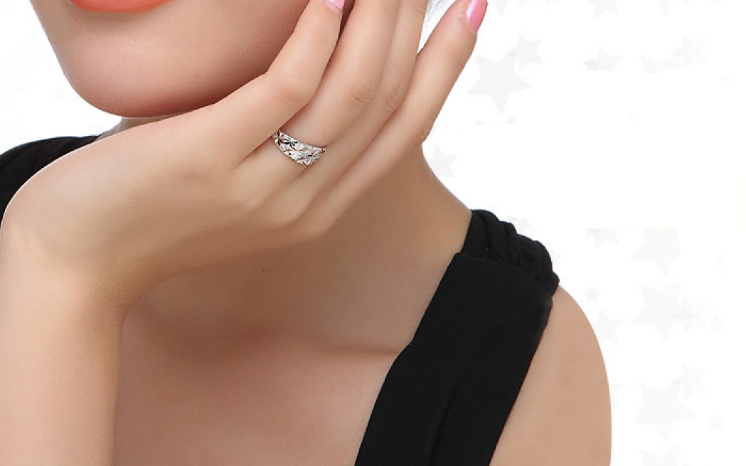 SS11046 Starry couple rings S925 sterling silver rings